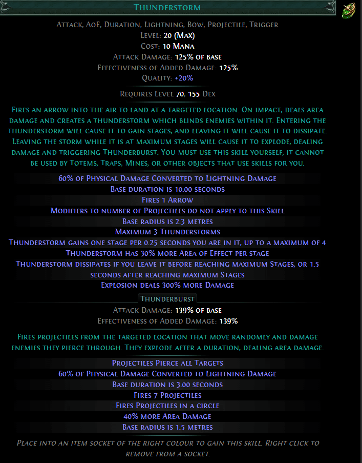 poe thunderstorm gem